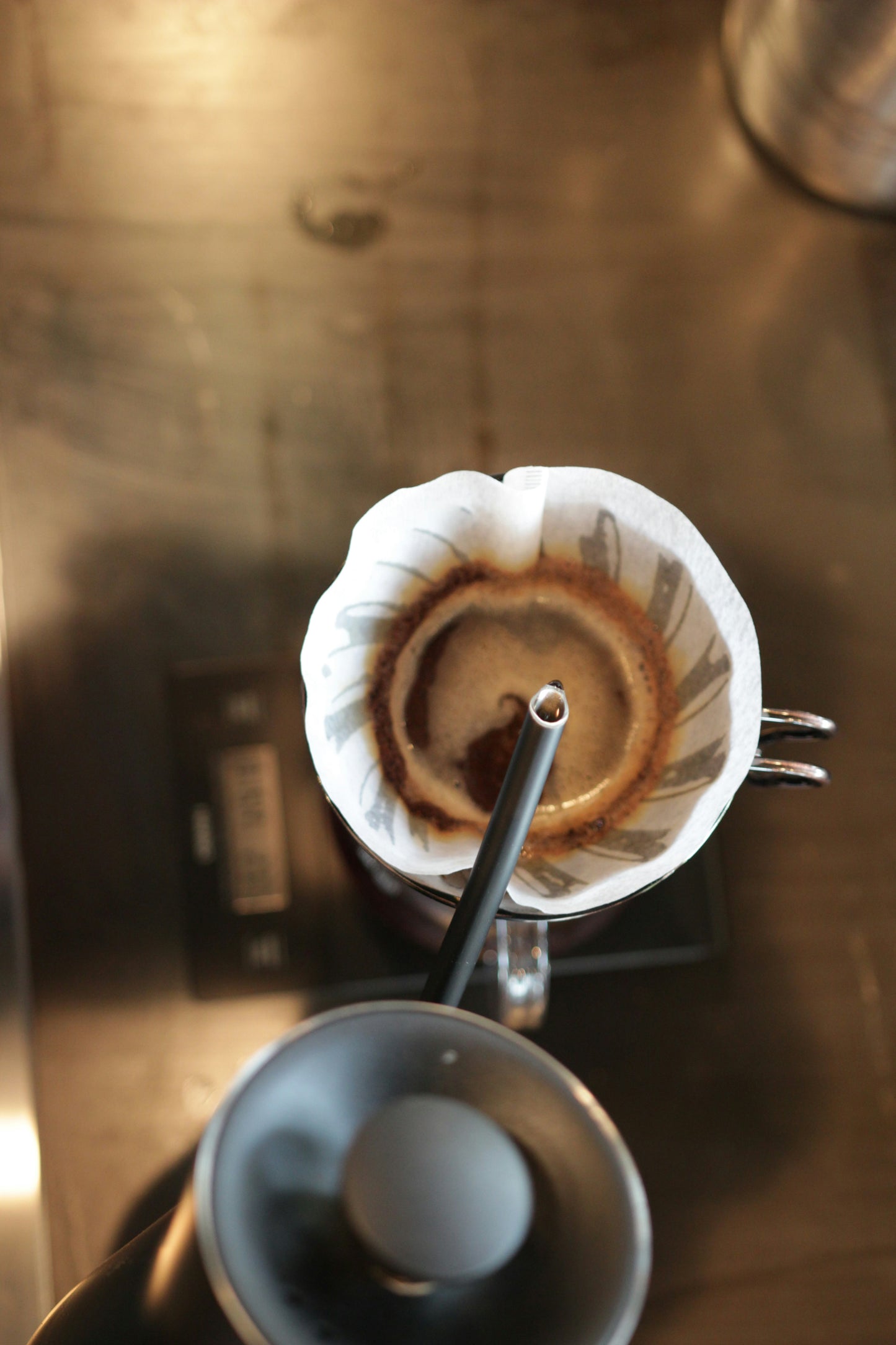 Pour over coffee preparation
